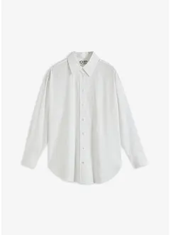 Oversized overhemdblouse met knoopsluiting van katoen, bonprix