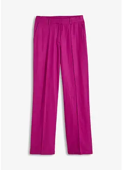 High waist bandplooibroek met linnen, bonprix