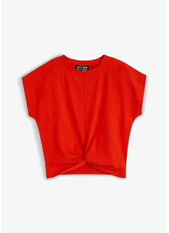 Kort T-shirt met knoopeffect, bonprix