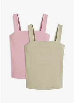 Geribde top (set van 2), bonprix