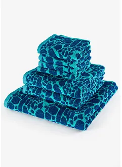 Handdoek met jacquard bloemen, bonprix