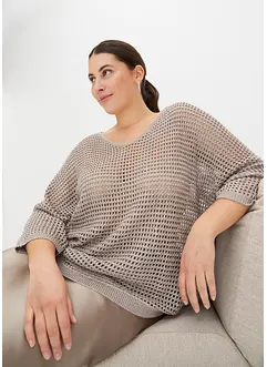 Ajour trui met glitter, bonprix