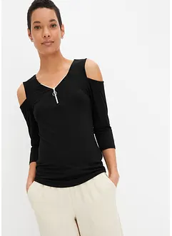 Cold shoulder shirt van soepele viscose, bonprix