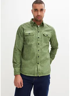 Overhemd in gewassen look, lange mouw, bonprix