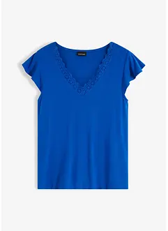 Shirt met kant van een viscose-mix, bonprix