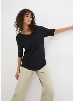 Longshirt van zachte viscose (set van 2), bonprix