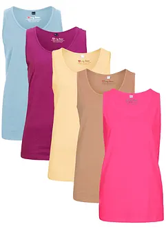 Katoenen longtop (set van 5), bonprix