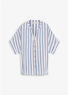 Crinkle blouse van soepele viscose, korte mouw, bonprix