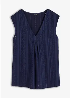 Top met broderie anglaise, bonprix