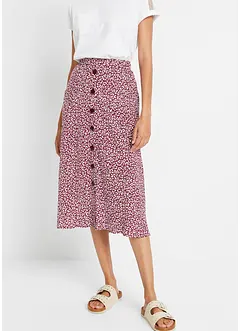 Viscose midi rok met zakken, bonprix