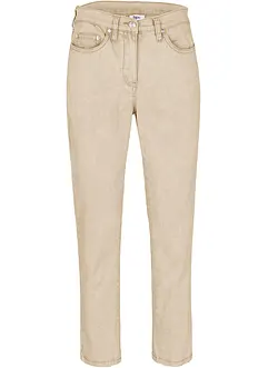 Cropped twill broek in used look, bonprix