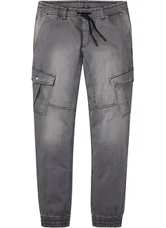 Regular fit jogging jeans met cargozakken, straight, bonprix
