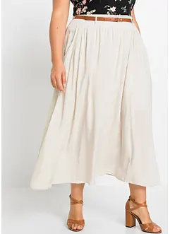 Maxi rok met riem (2-dlg. set), bonprix