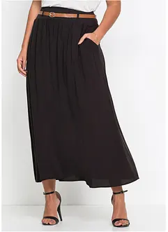 Maxi rok met riem (2-dlg. set), bonprix