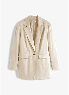 Lange blazer in een linnen-viscosemix, bonprix