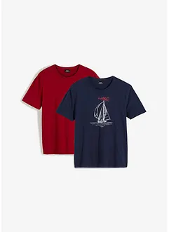 T-shirt (set van 2) van puur biologisch katoen, bonprix