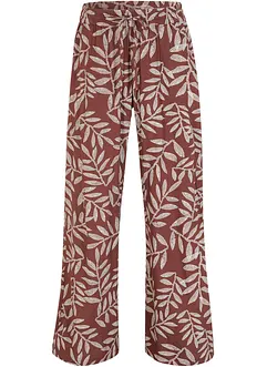 Gedessineerde palazzo broek van viscose, bonprix