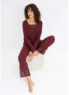 Pyjama met kant (2-dlg. set), bonprix