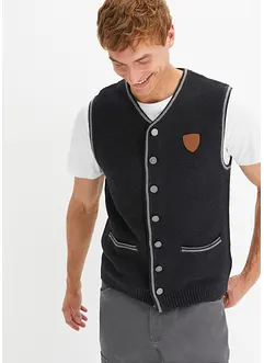 Mouwloos vest in Tiroler look, bonprix