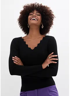 Trui met geschulpte halslijn, bonprix