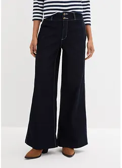 Wide leg stretch jeans met high waist, bonprix