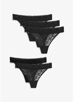 Kanten string met gerecycled kant ( (set van 5), bonprix