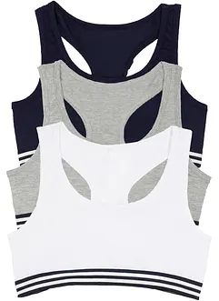 Bralette met zacht katoen (set van 3), bonprix