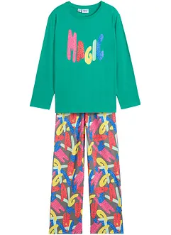 Meisjes pyjama met biologisch katoen (2-dlg. set), bonprix