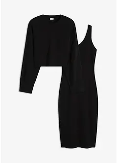 Gebreide jurk en shirt (2-dlg. set), bonprix