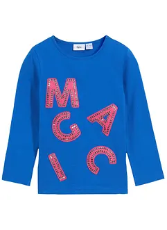 Meisjes longsleeve met pailletten van biologisch katoen, bonprix