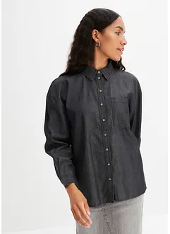 Oversized spijkerblouse van biologisch katoen, bonprix