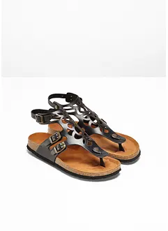 Teensandalen van leer, bonprix