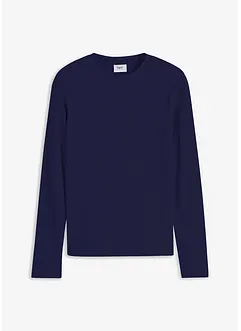 Geribde longsleeve van puur katoen, bonprix