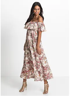Carmen jurk van soepele viscose, bonprix