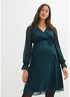 Zwangerschapsjurk/voedingsjurk met decoratieve strikjes, bonprix