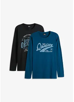 Longsleeve van biologisch katoen (set van 2), bonprix