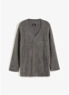 Oversized trui van fluffy garen, bonprix