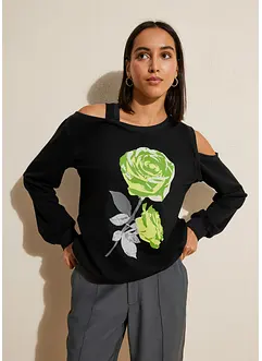 Sweater met bloemenprint, bonprix