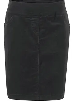 Stretch corduroy rok met een comfortabele band, bonprix