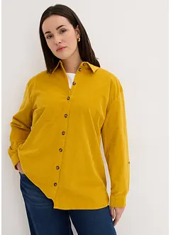 Corduroy blouse met zijsplitten, bonprix