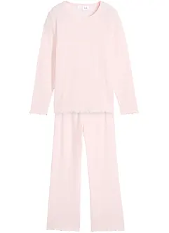 Meisjes geribde pyjama (2-dlg. set), bonprix