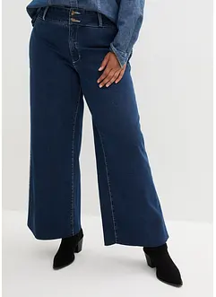 Wide leg stretch jeans met high waist, bonprix