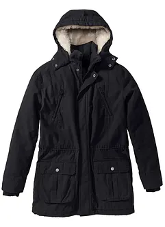 Winterparka met capuchon met teddy voering, bonprix