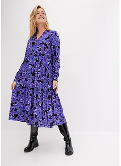 Midi jurk met bloemenprint, bonprix