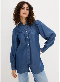 Lyocell blouse met plooitjes, bonprix