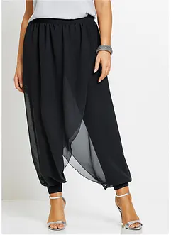 Broek met chiffon, bonprix