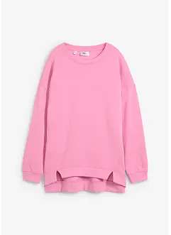 Oversized sweater met splitten van zachte badstof, bonprix