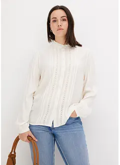 Blouse met broderie anglaise, bonprix