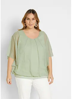 Chiffon blouse met ondershirt, bonprix