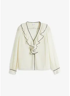 Chiffon blouse met volants, bonprix